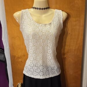 Vintage White Lace Tank Top